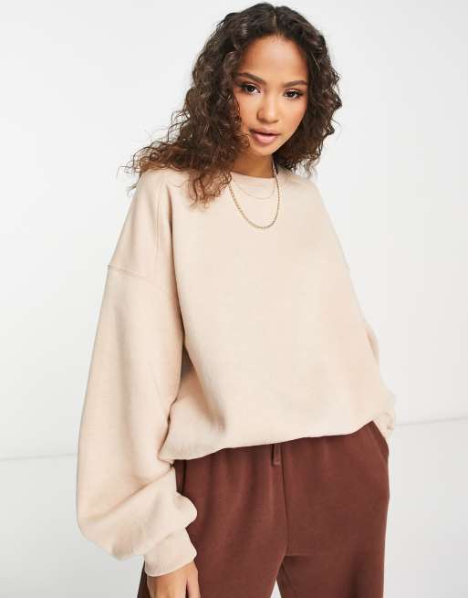 Camel best sale oversized sweatshirt