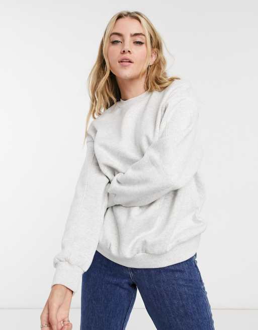 Bershka oversized sweatshirt in grey | ASOS