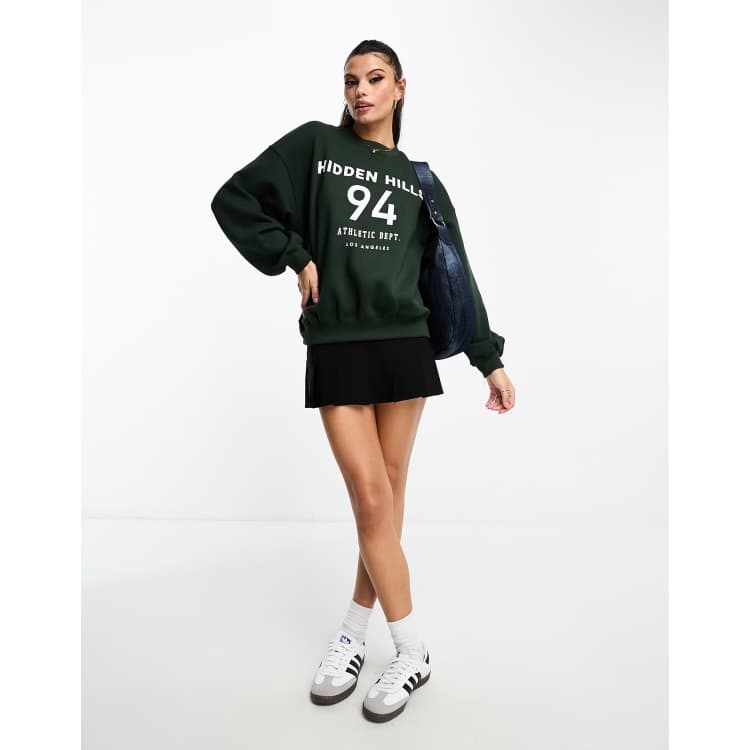Gymshark everywear Relaxed Sweatshirt - Dollar Green | Gymshark