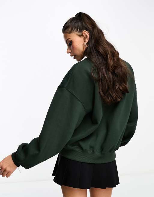 Gymshark everywear Relaxed Sweatshirt - Dollar Green | Gymshark