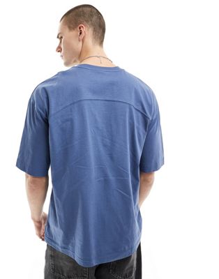 Bershka oversized t-shirt in blue