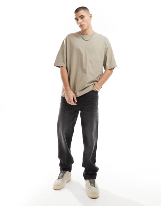 Bershka oversized T-shirt in sand | ASOS