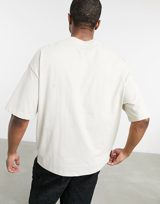 Bershka oversized t-shirt in stone | ASOS Bershka oversized t-shirt in stone | ASOS