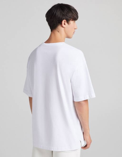 Bershka Oversized T Shirt In White