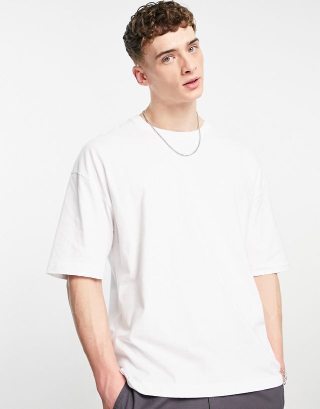 Bershka Oversized T-Shirt In White