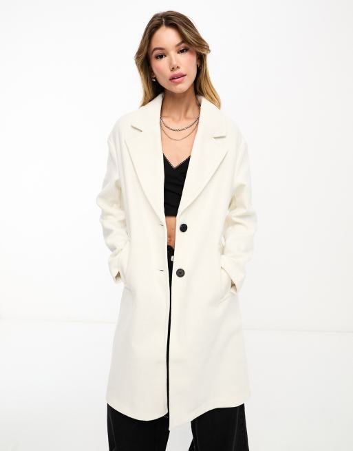 Bershka straight cheap long coat