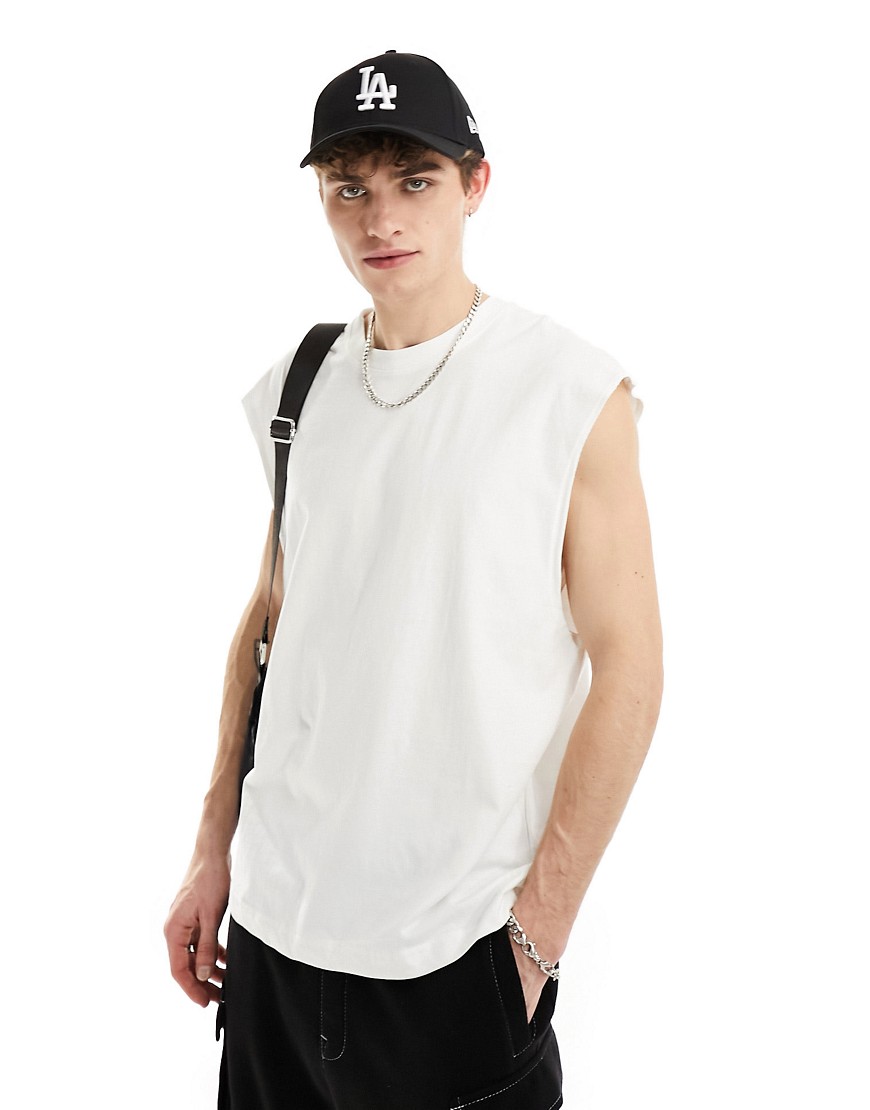 oversized worker T-shirt in white