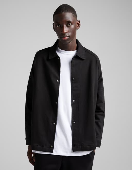 Bershka - Overskjorte i sort