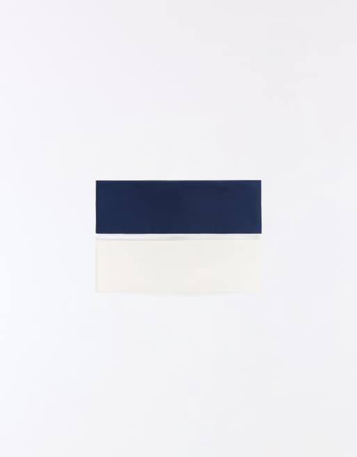 Bershka Pack of 2 hair bands in blue, 3 of 4