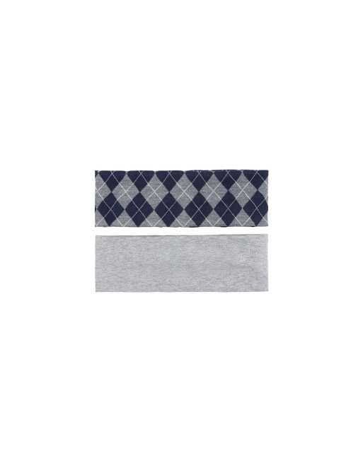 Bershka Pack of 2 hair bands in navy, 3 of 3