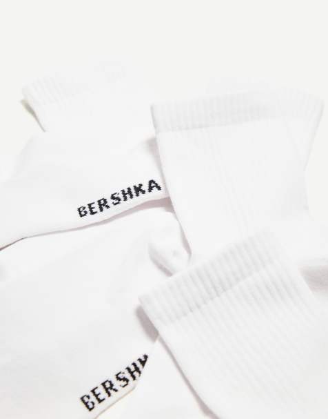 Bershka pack of 3 pairs of sporty socks in white - view 1