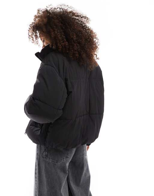 Bershka padded jacket in black