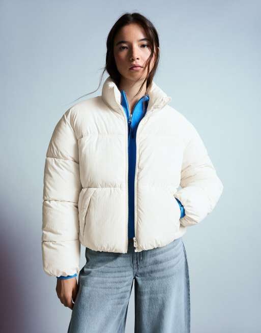 Bershka Padded jacket in ecru, 2 of 5