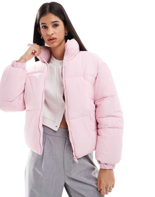 Bershka pink coat best sale