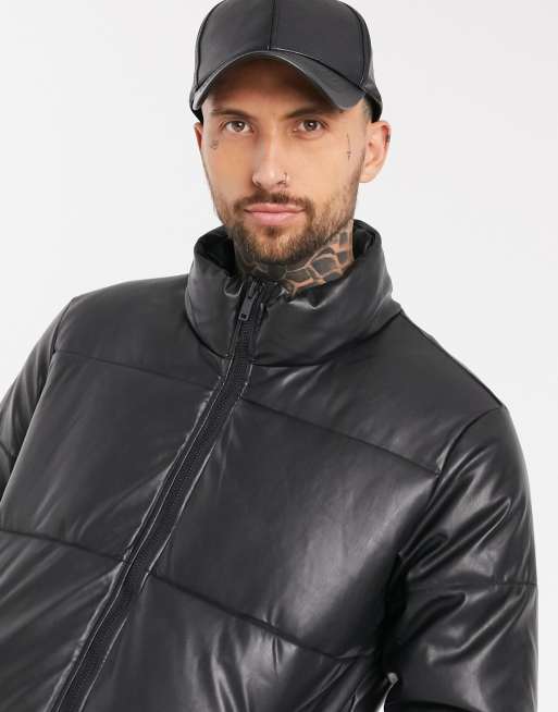 Allsaints coronet store leather puffer jacket