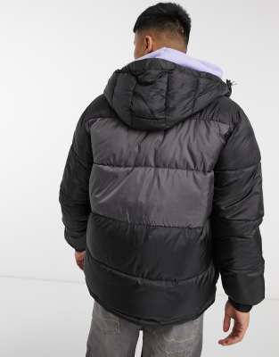 black padded down jacket