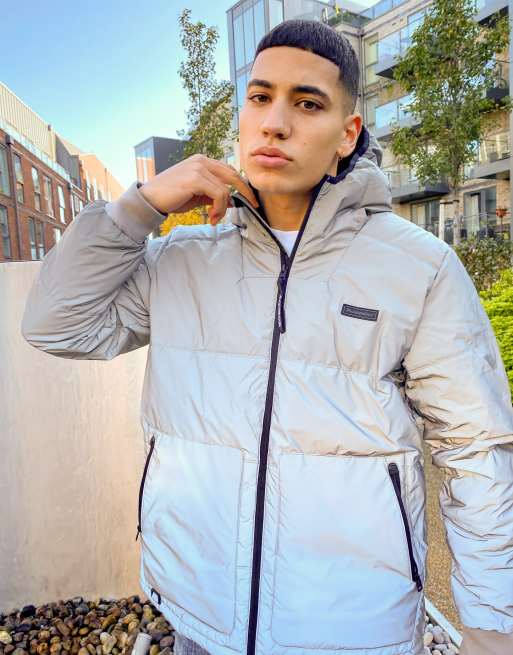 Reflective sales padded jacket