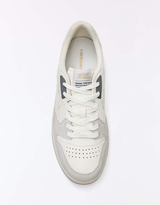 Bershka panelled casual sneakers i hvid, 4 af 6