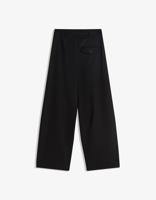 Bershka - Pantalon à pinces bouffant - Noir, 6 de 6