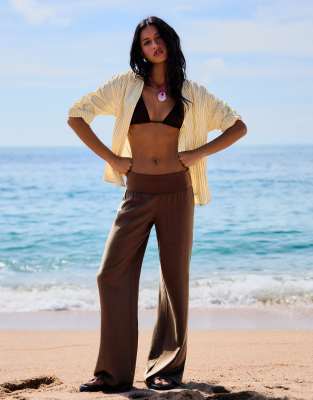 Pantalon à taille rabattue - Blanc XS
