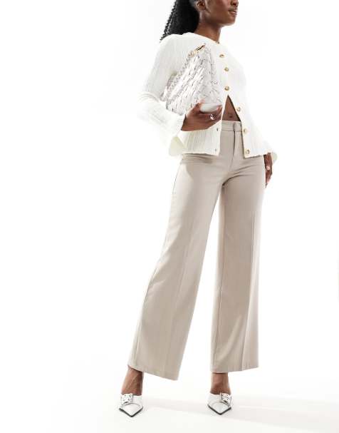 Bershka - Pantalon ajusté - Beige mélangé - view 1