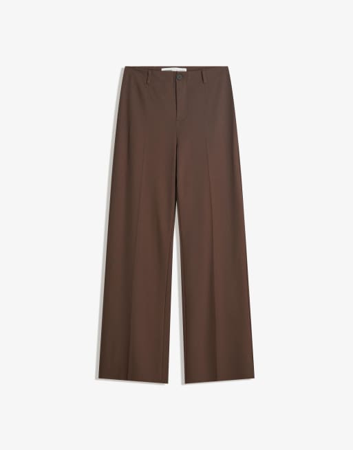 Bershka - Pantalon ample élégant - Marron, 4 de 5