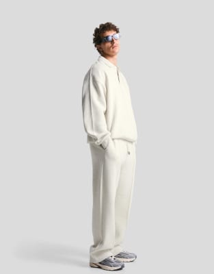 Bershka - Pantalon ample - Gris clair