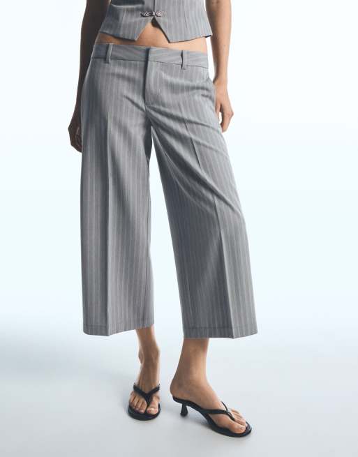 Bershka pantalon capri droit gris, 4 de 5