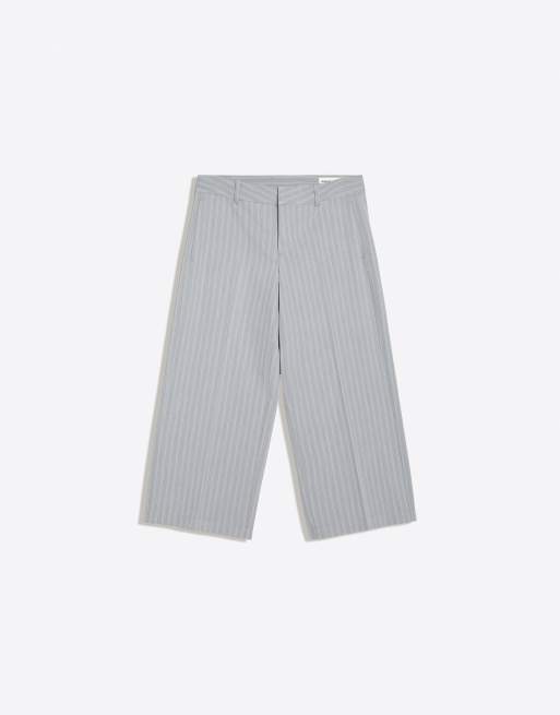 Bershka pantalon capri droit gris, 5 de 5