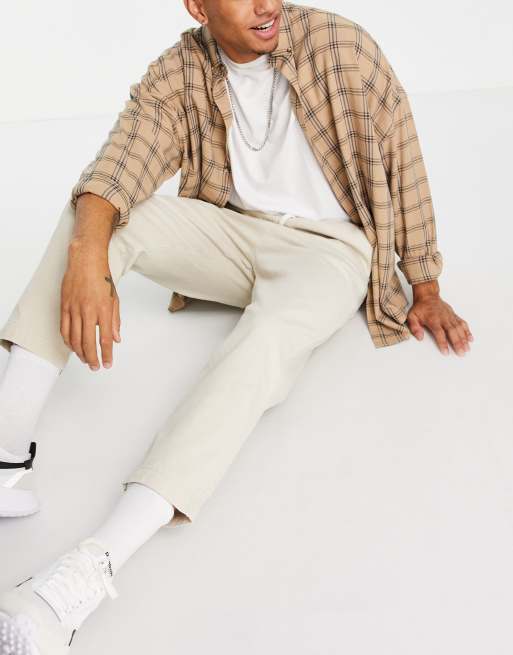 Bershka - Pantalon cargo ample - Beige, 4 de 4