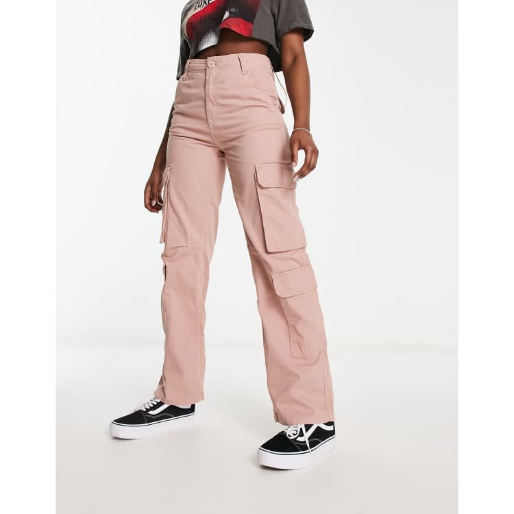 Pantalon cargo femme rose hotsell