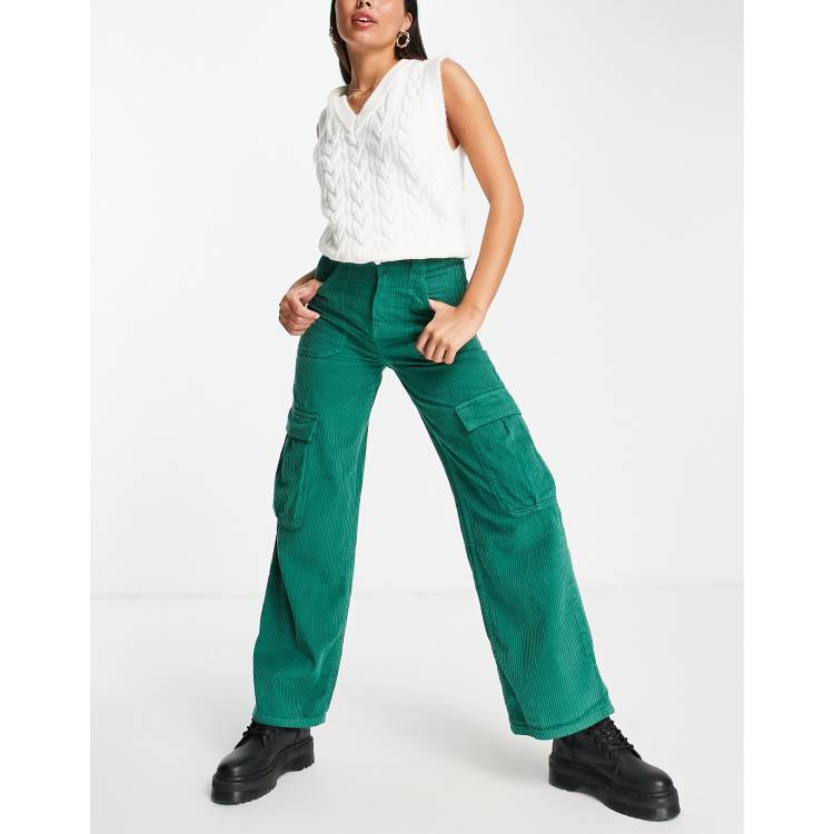 Pantalon vert bershka hot sale