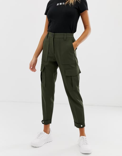 Pantalon best sale kaki bershka