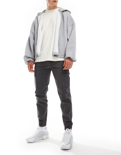 Bershka - Pantalon cargo - Gris - view 1