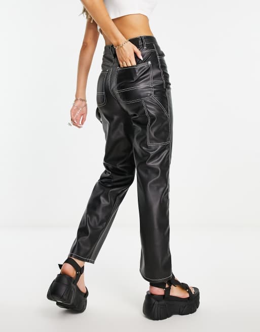 Pantalon cargo 2025 cuir bershka