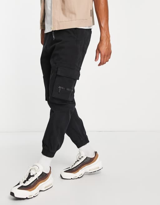 Bershka - Pantalon cargo - Noir, 2 de 4