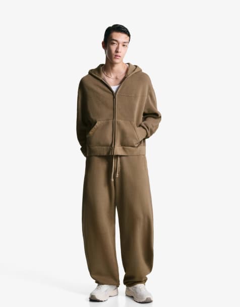 Bershka - Pantalon coupe ballon - Marron - view 1