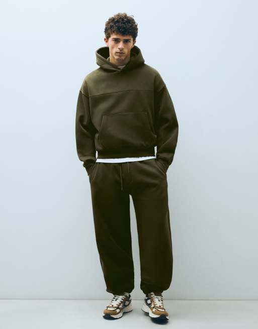 Bershka - Pantalon de jogging ample - Vert, 2 de 6