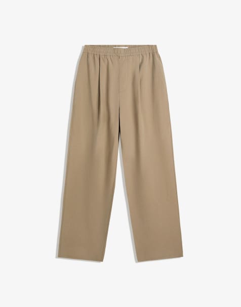 Bershka - Pantalon de jogging baggy - Beige - view 1