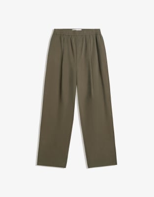 Bershka - Pantalon de jogging baggy - Kaki-Vert