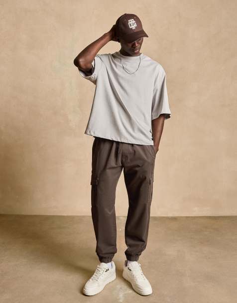 Bershka - Pantalon de jogging cargo - Marron - view 1