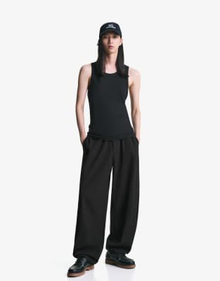 Bershka - Pantalon de jogging coupe ballon - Noir