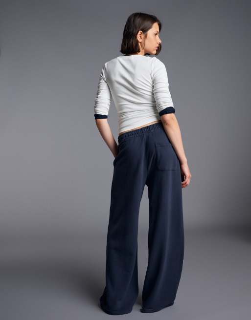 Bershka pantalon de jogging en peluche bleu, 3 de 5