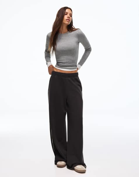 Bershka pantalon de jogging en peluche gris foncé - view 1