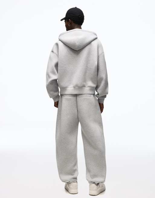 Bershka - Pantalon de jogging technique coupe ballon - Gris clair, 7 de 7