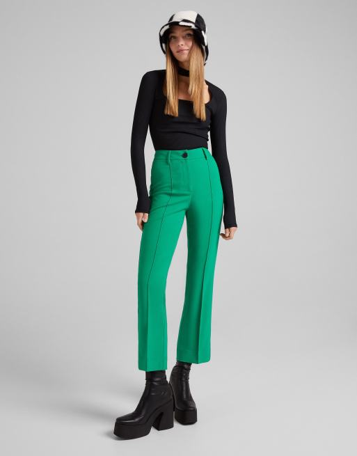 Bershka pantalon vert hot sale