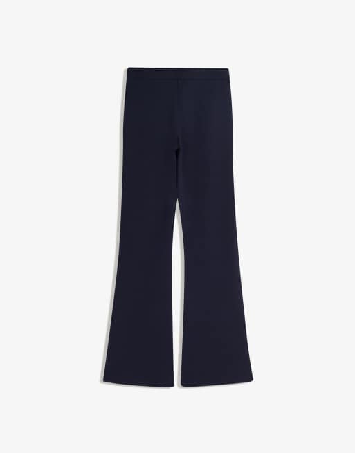 Bershka - Pantalon en modal coupe évasée - Bleu, 4 de 4