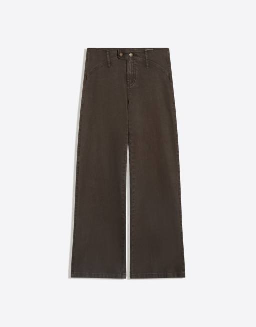 Bershka pantalon évasé à clous marron, 6 de 6