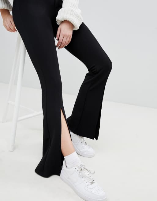 Pantalon evase fendu sur le devant new arrivals