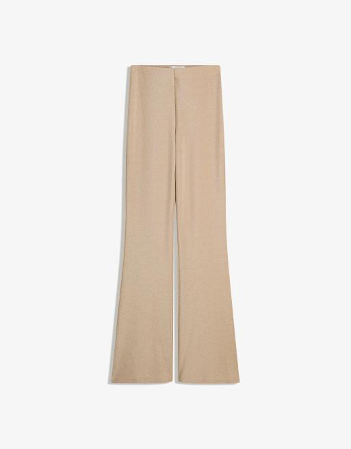 Bershka - Pantalon évasé scintillant - Doré, 2 de 4